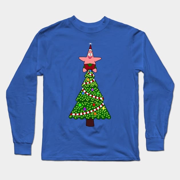 Patrick Christmas Star Long Sleeve T-Shirt by Bridge_the_Ink